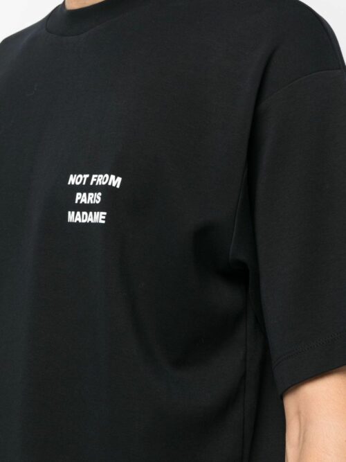 DRÔLE DE MONSIEUR Le T-shirt Slogan Noir – Image 5