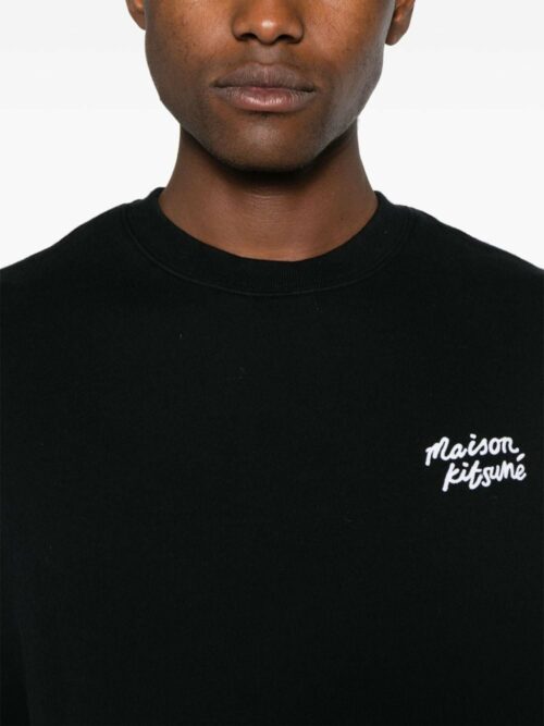 MAISON KITSUNE Sweatshirt Handwriting Comfort Noir – Image 5