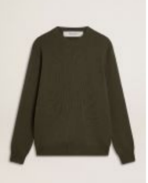 GOLDEN GOOSE- Maille Military Green