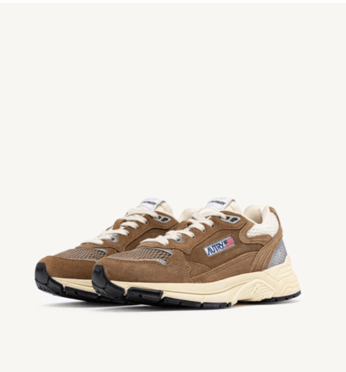 AUTRY- Hyperway Mesh et Daim Cigar/Argent – Image 2