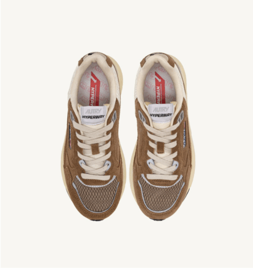AUTRY- Hyperway Mesh et Daim Cigar/Argent – Image 4