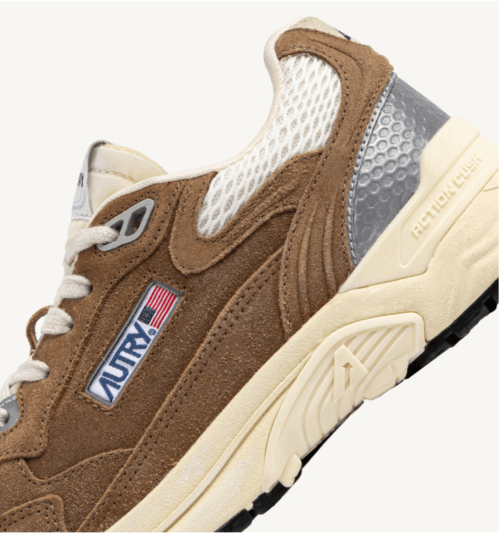 AUTRY- Hyperway Mesh et Daim Cigar/Argent – Image 5