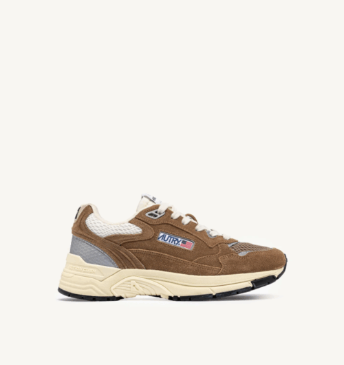 AUTRY- Hyperway Mesh et Daim Cigar/Argent