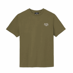 A.P.C. T-shirt Standard Rue Madame Kaki/Blanc