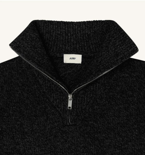AUTRY - Pull Col Camionneur Noir – Image 2