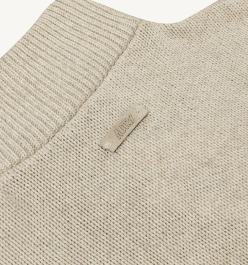 AUTRY - Pull Col Camionneur Noir Beige – Image 3