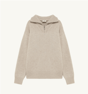AUTRY - Pull Col Camionneur Noir Beige