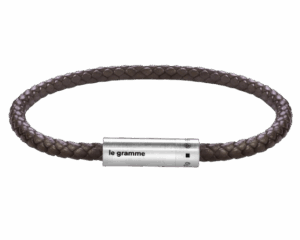 LE GRAMME 7g bracelet câble Cuir Marron