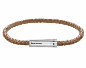 LE GRAMME 7g bracelet câble Cuir Camel