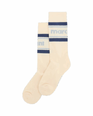 ISABEL MARANT Chaussettes Dona Ecru Bleu