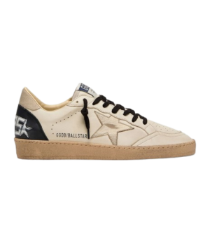 GOLDEN GOOSE - Ballstar White Beige Platinium Black