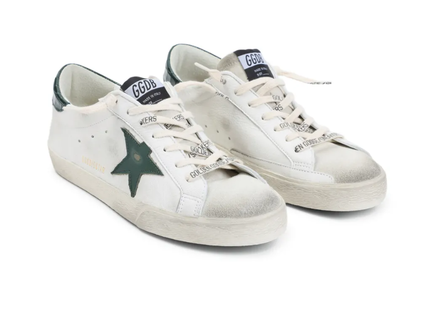 GOLDEN GOOSE - Superstar White Green – Image 2