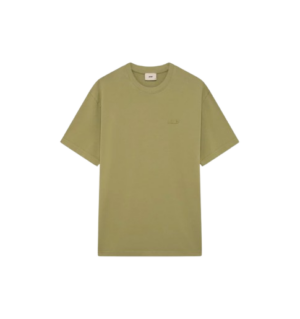 AUTRY - T-Shirt Blanc Unisex Logo Brodé Kaki