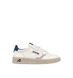 AUTRY-Medalist Low Cuir blanc Craquelé