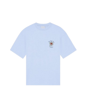 DRÔLE DE MONSIEUR Le T-shirt Slogan Rose Bleu Claire