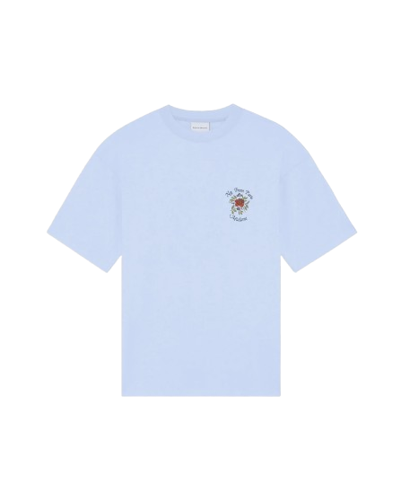 DRÔLE DE MONSIEUR Le T-shirt Slogan Rose Bleu Claire