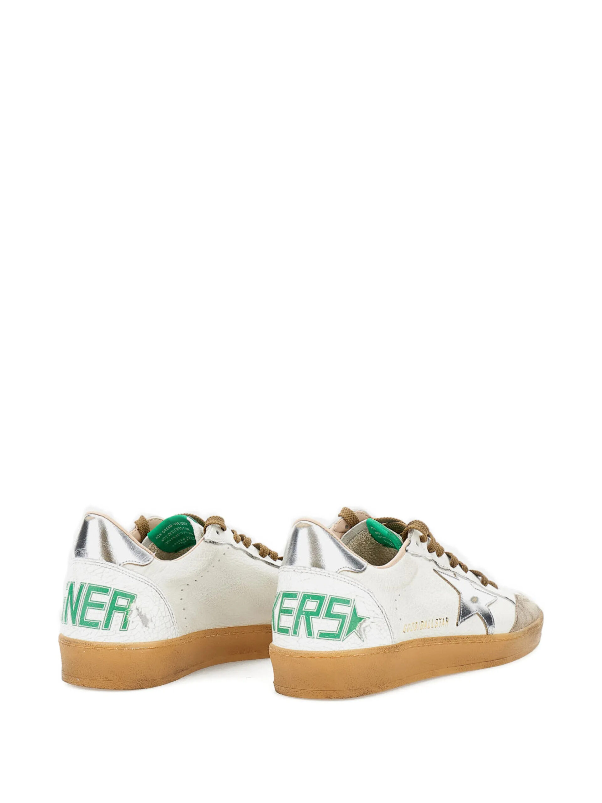 GOLDEN GOOSE- Ballstar White Beige Silver – Image 4