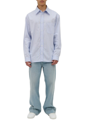 A.P.C. Chemise Malaury Rayé Bleu Ciel