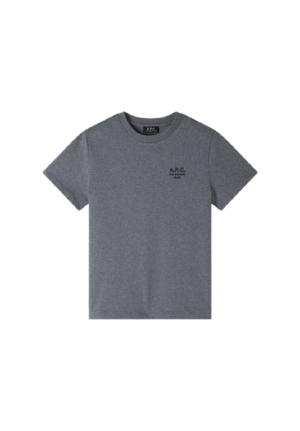 A.P.C. T-shirt Standard Rue Madame Gris Chiné/Noir