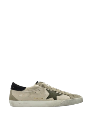 GOLDEN GOOSE - Superstar CREAM/GREY/OLIVE GREEN/DARK BLUE