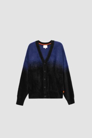 Gilet DAVIDE maille brossée effet dégradé Gradient Blue