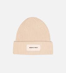 BRAM'S FRUIT-Beanie distressed Label - Beige