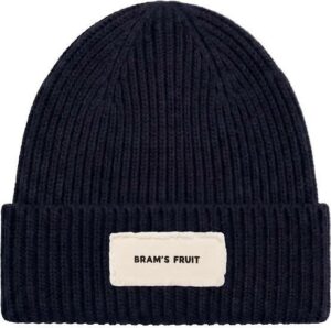 BRAM'S FRUIT-Beanie distressed Label - Navy