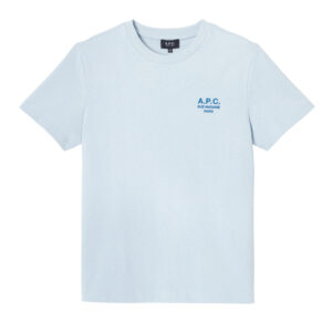 A.P.C. T-shirt Standard Rue Madame Bleu ciel/Bleu marine
